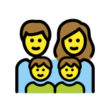 Gezin: man, vrouw, jongen, jongen - OpenMoji