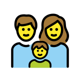 Gezin: man, vrouw, jongen - OpenMoji