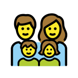 Gezin: man, vrouw, meisje, jongen - OpenMoji