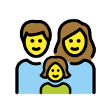 Gezin: man, vrouw, meisje - OpenMoji