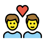 Stel met hart: man, man - OpenMoji