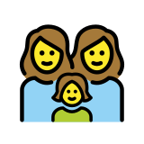 Gezin: vrouw, vrouw, meisje - OpenMoji