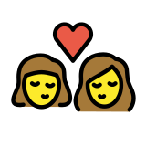Kus: vrouw, vrouw - OpenMoji