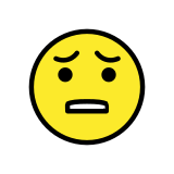 Gekweld gezicht - OpenMoji