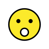 Gezicht met open mond - OpenMoji