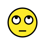 Gezicht met rollende ogen - OpenMoji