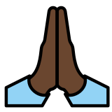 Gevouwen handen: donkere huidskleur - OpenMoji