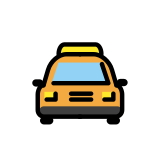 Naderende taxi - OpenMoji