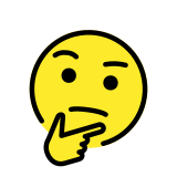 Nadenkend gezicht - OpenMoji