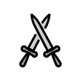 Gekruiste zwaarden - OpenMoji