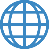 Wereldbol met meridianen - Twitter / X