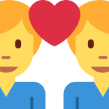 Stel met hart: man, man - Twitter / X