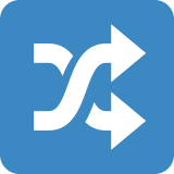 Knop voor shuffle - Twitter / X