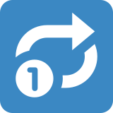 Knop voor één herhalen - Twitter / X