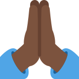 Gevouwen handen: donkere huidskleur - Twitter / X