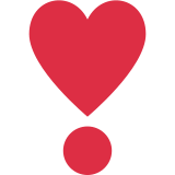 Hart als uitroepteken - Twitter / X