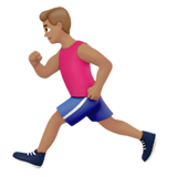 rennende man: getinte huidskleur