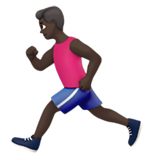 rennende man: donkere huidskleur