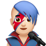 mannelijke zanger: lichte huidskleur