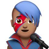 mannelijke zanger: getinte huidskleur