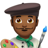 mannelijke kunstenaar: donkergetinte huidskleur