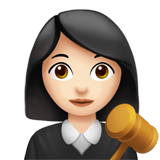 vrouwelijke rechter: lichte huidskleur