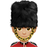 mannelijke wachter: lichtgetinte huidskleur