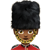 vrouwelijke wachter: donkergetinte huidskleur