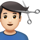 man die wordt geknipt: lichte huidskleur