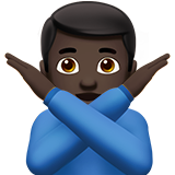 man die nee-gebaar maakt: donkere huidskleur