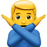 man die nee-gebaar maakt