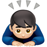 buigende man: lichte huidskleur