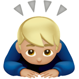 buigende man: lichtgetinte huidskleur