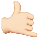 bel me-gebaar: lichte huidskleur