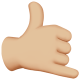 bel me-gebaar: lichtgetinte huidskleur