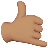 bel me-gebaar: getinte huidskleur