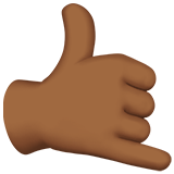 bel me-gebaar: donkergetinte huidskleur