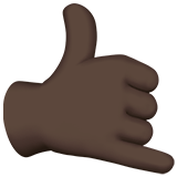 bel me-gebaar: donkere huidskleur