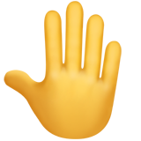 Ogeheven achterkant hand emoji