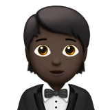 persoon in smoking: donkere huidskleur