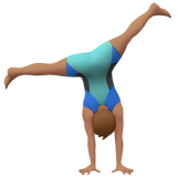 man die een radslag doet: getinte huidskleur