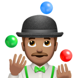 man die jongleert: getinte huidskleur