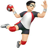 man die handbal speelt: lichte huidskleur