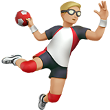 man die handbal speelt: lichtgetinte huidskleur