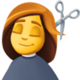 Vrouw die wordt geknipt - Facebook