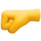 Naar links gerichte vuist - Facebook