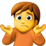 Persoon die schouders ophaalt - Facebook