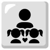 Gezin: man, meisje, meisje - Noto Color Emoji