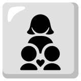 Gezin: vrouw, jongen, jongen - Noto Color Emoji