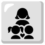 Gezin: vrouw, meisje, jongen - Noto Color Emoji